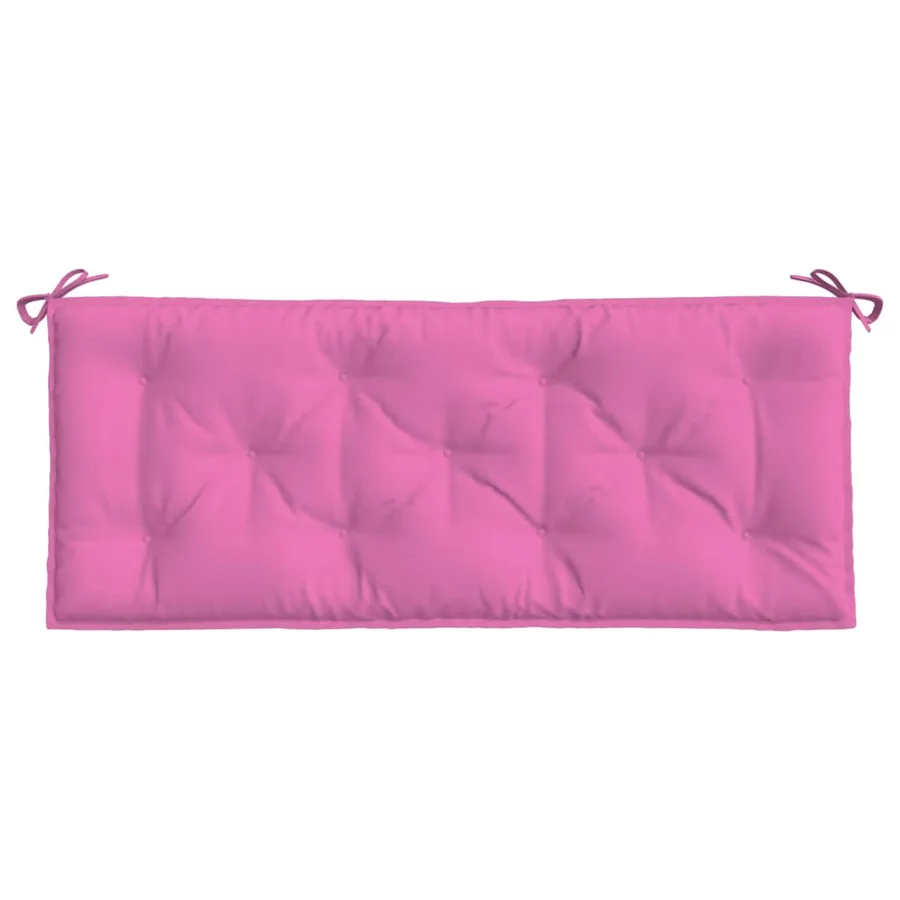 Coussin de banc de jardin rose 120x50x7 cm tissu - 4