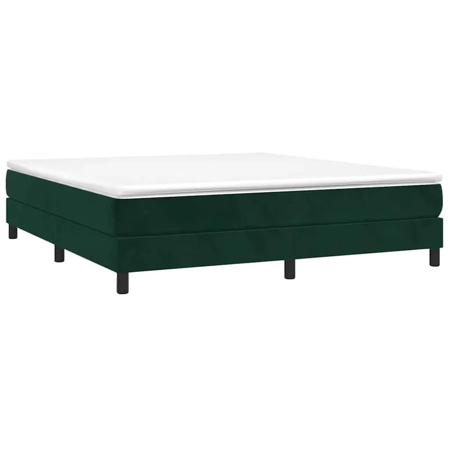 Sommier à lattes de lit et matelas Vert foncé 160x200cm Velours - 3