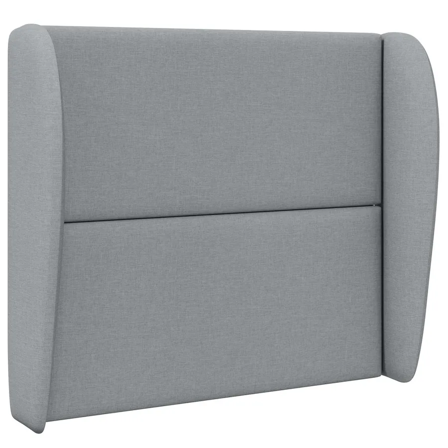 Oreille de tête de lit Gris clair 80 x 23 x 6 cm tissu - 3