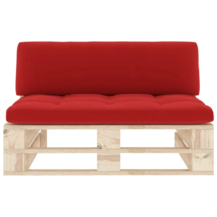 Canapé central palette de jardin bois de pin imprégné - 3