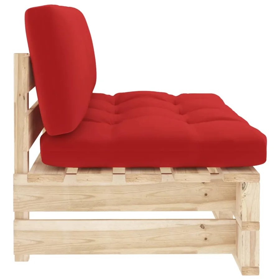 Canapé central palette de jardin bois de pin imprégné - 4