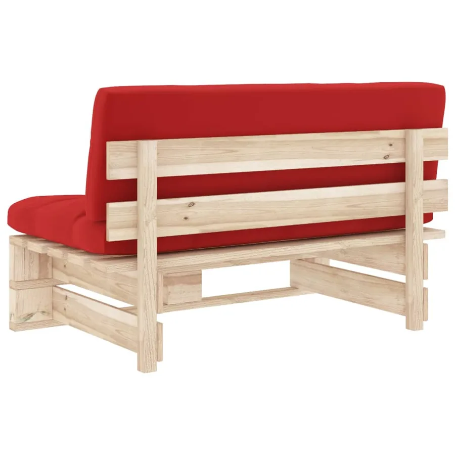 Canapé central palette de jardin bois de pin imprégné - 5