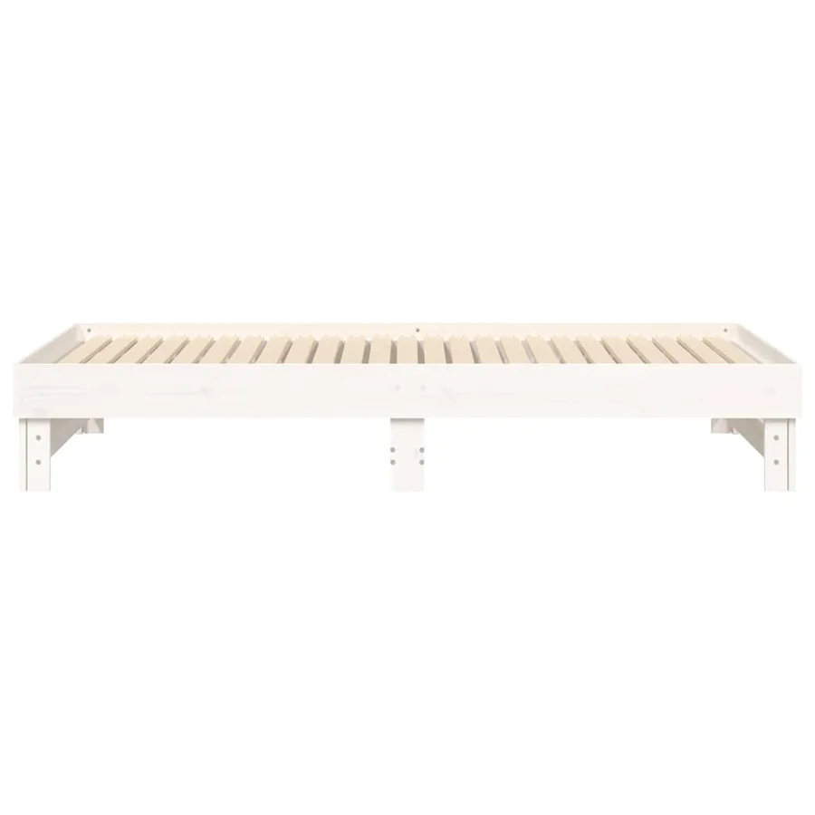 Lit coulissant sans matelas blanc 2x(80x200)cm - 10
