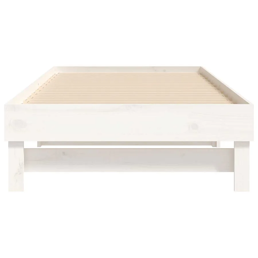 Lit coulissant sans matelas blanc 2x(80x200)cm - 9