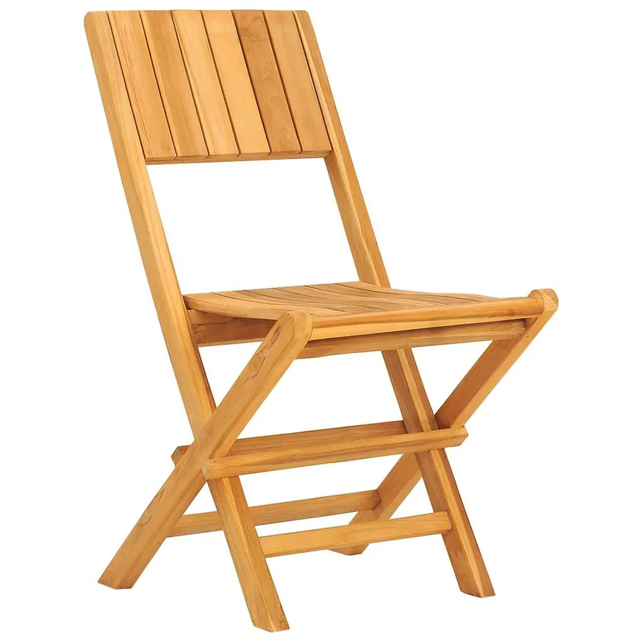Chaises de jardin pliantes lot de 2 47x61x90cm bois massif teck - 3