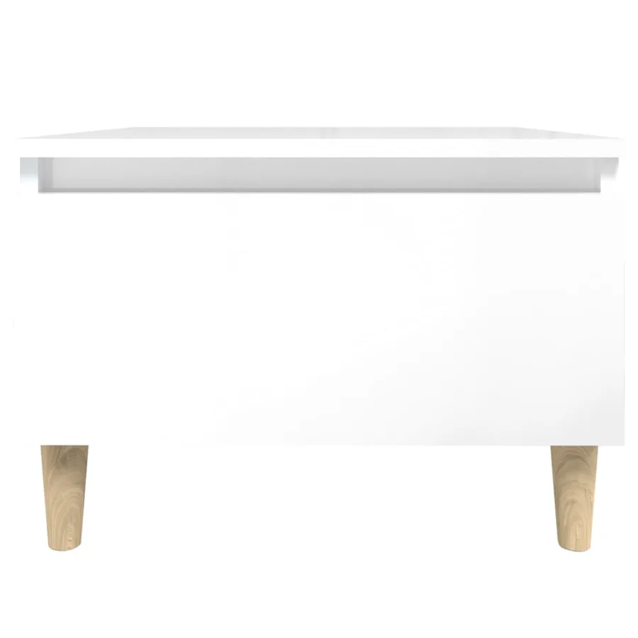 Table d'appoint Blanc brillant 50x46x35 cm Bois d'ingénierie - 6