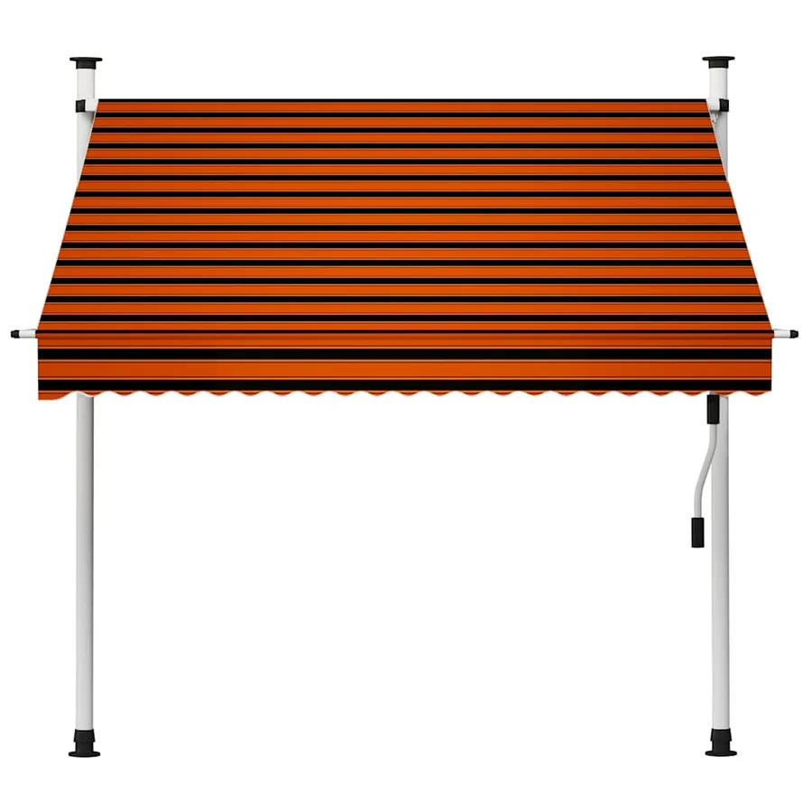 Auvent manuel rétractable 200 cm Orange et marron - 2