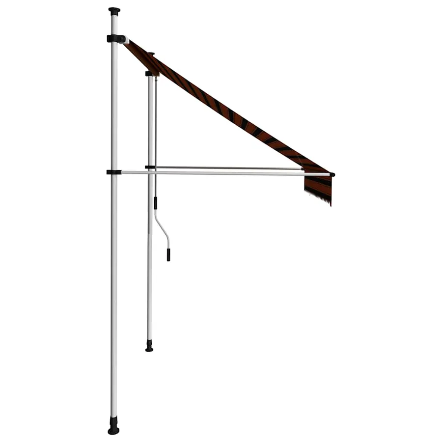 Auvent manuel rétractable 200 cm Orange et marron - 3