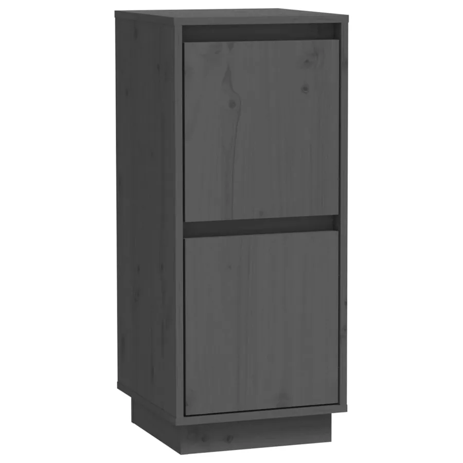 Buffets 2 pcs Gris 31,5x34x75 cm Bois massif de pin - 4