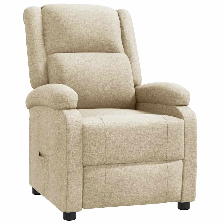 Fauteuil inclinable Crème Tissu - 2