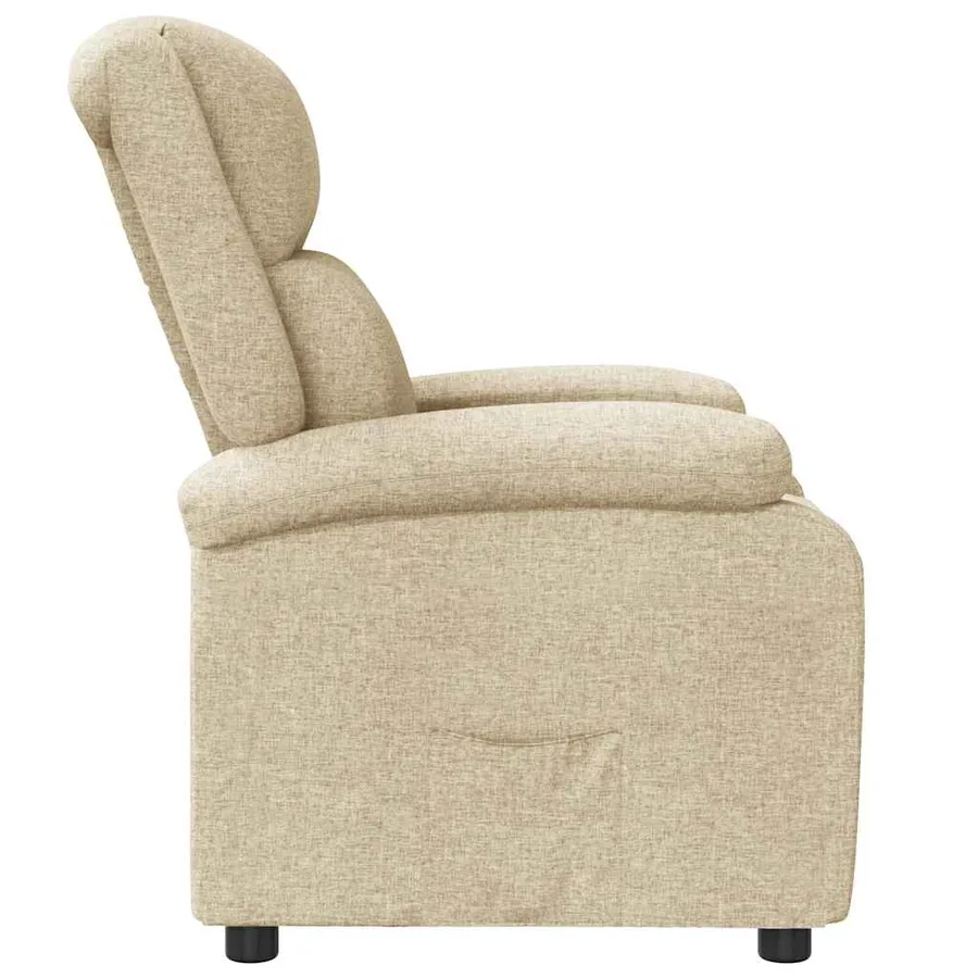 Fauteuil inclinable Crème Tissu - 4