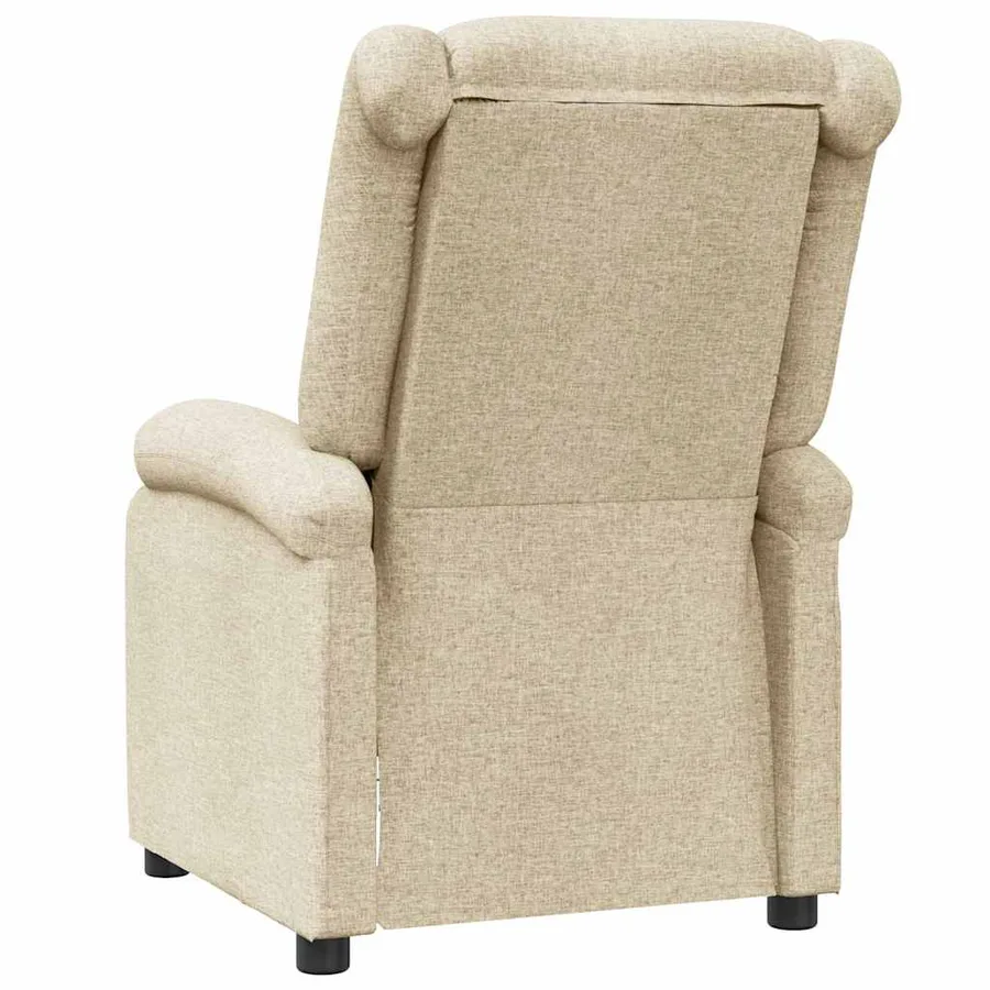Fauteuil inclinable Crème Tissu - 7