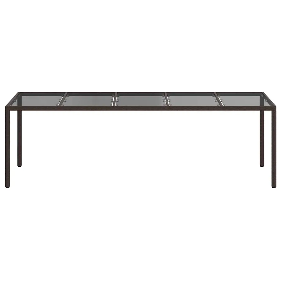 Table de Jardin Marron 250 x 100 x 75 cm polyrotin - 3