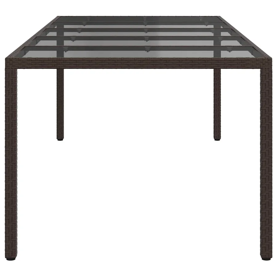 Table de Jardin Marron 250 x 100 x 75 cm polyrotin - 4