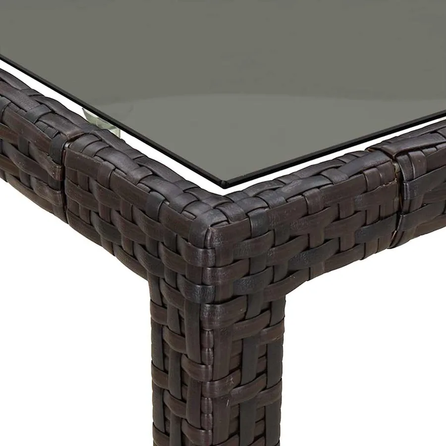 Table de Jardin Marron 250 x 100 x 75 cm polyrotin - 6