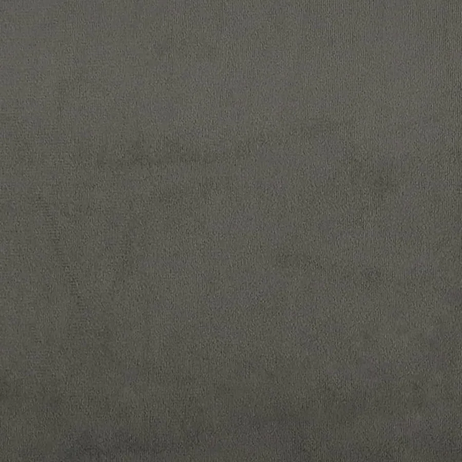 Cadre de lit sans matelas gris foncé velours - 11