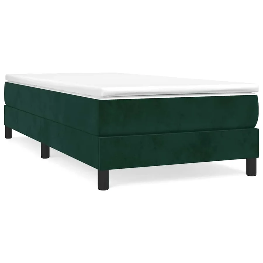 Sommier à lattes de lit et matelas Vert foncé 80x200 cm Velours - 2