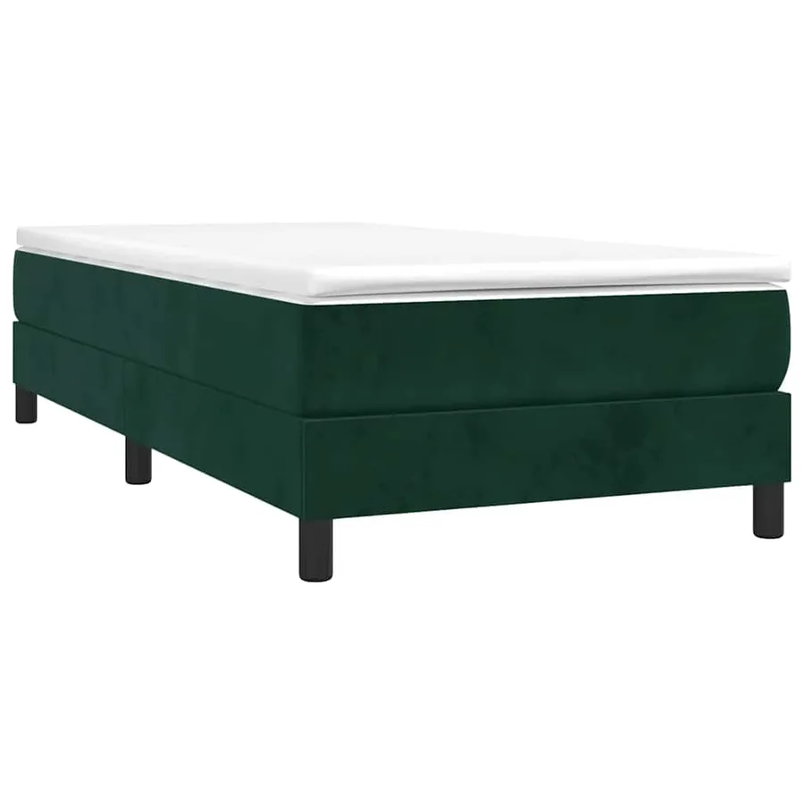 Sommier à lattes de lit et matelas Vert foncé 80x200 cm Velours - 3