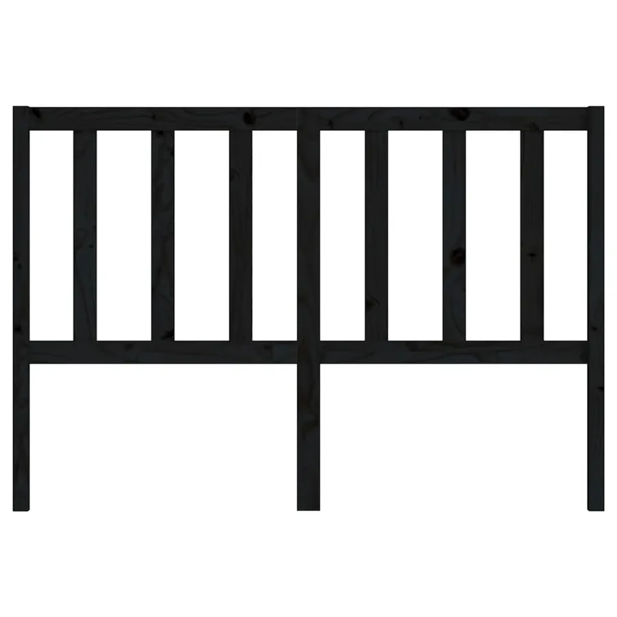 Tête de lit Noir 166x4x100 cm Bois massif de pin - 4
