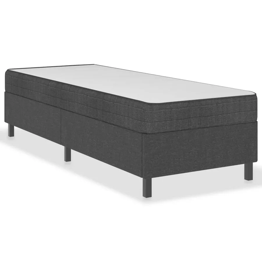 Sommier à lattes de lit sans matelas gris tissu 100x200 cm - 2
