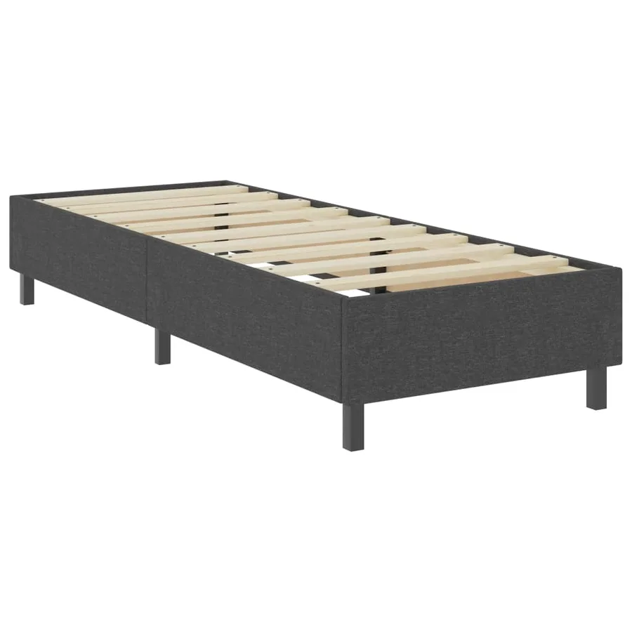 Sommier à lattes de lit sans matelas gris tissu 100x200 cm - 3
