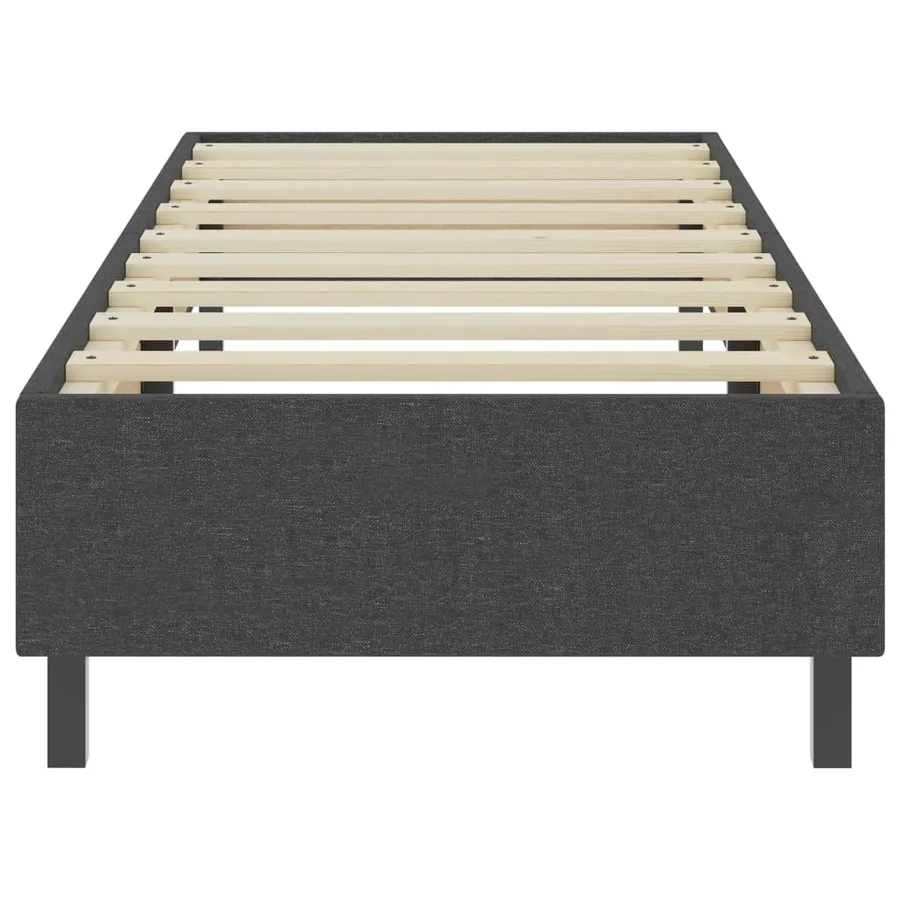 Sommier à lattes de lit sans matelas gris tissu 100x200 cm - 4