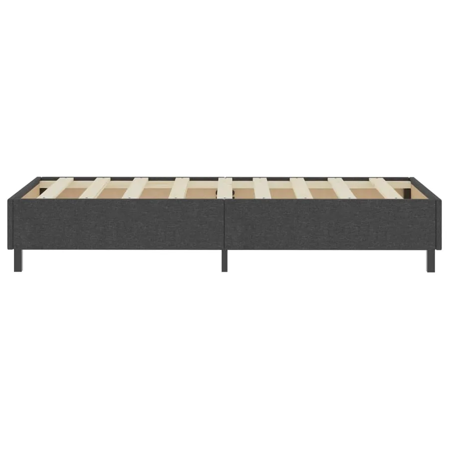 Sommier à lattes de lit sans matelas gris tissu 100x200 cm - 5