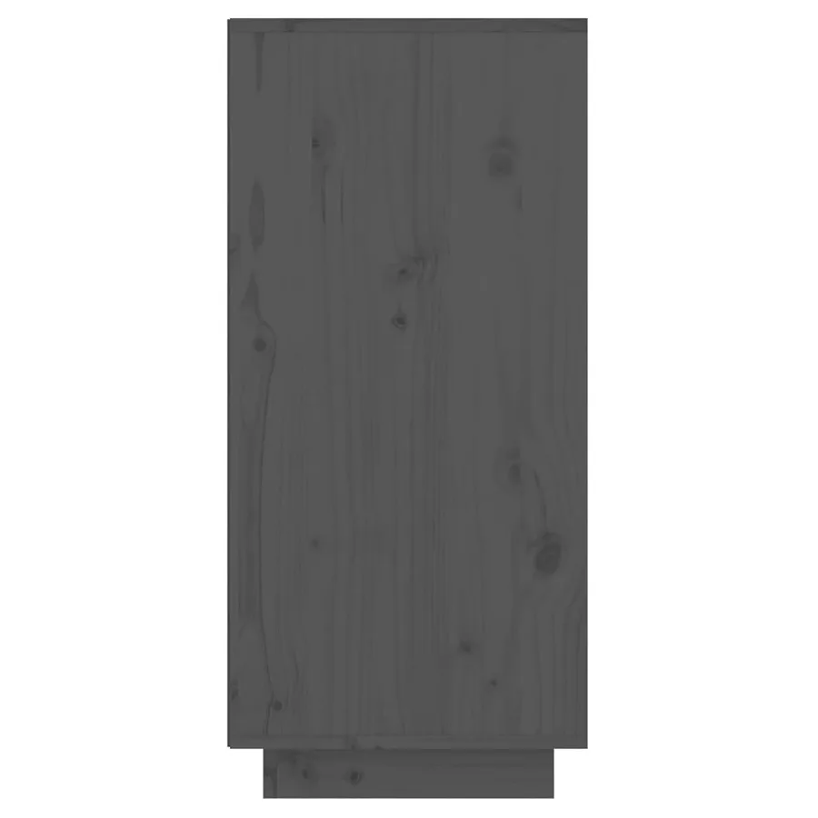 Armoire console Gris 60x34x75 cm Bois de pin solide - 7