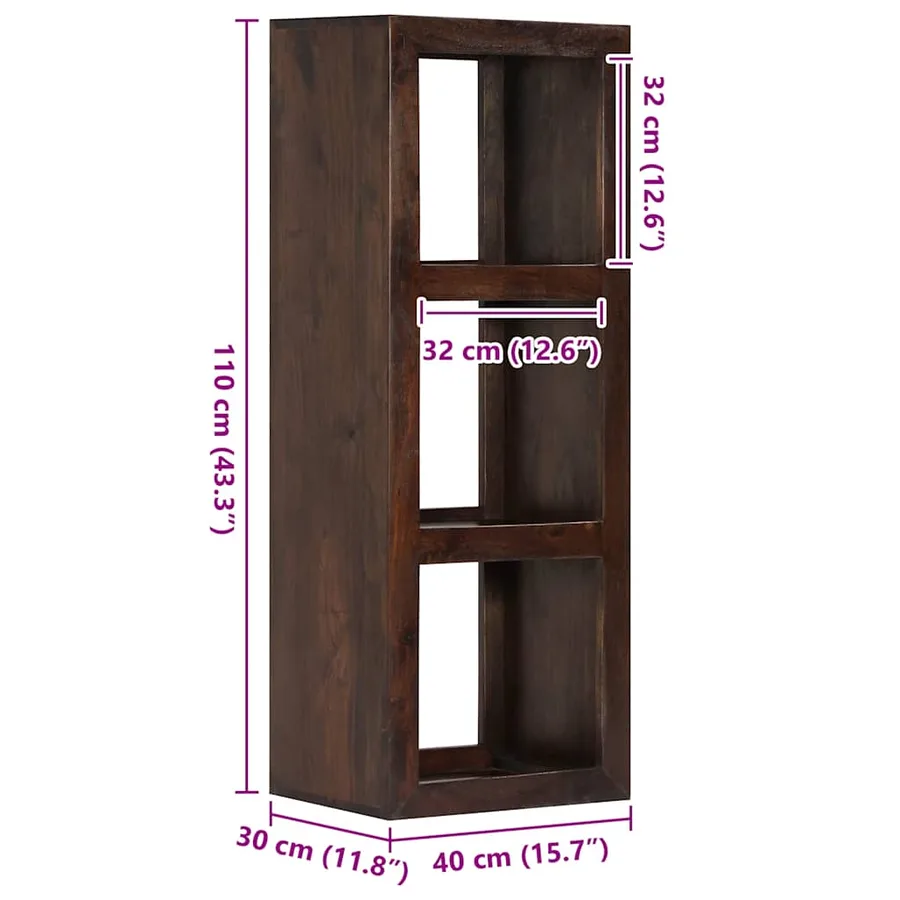 Armoire console 40x30x110 cm Bois d'acacia massif - 8