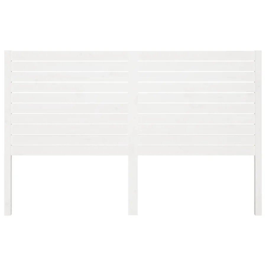 Tête de lit Blanc 206x4x100 cm Bois massif de pin - 3