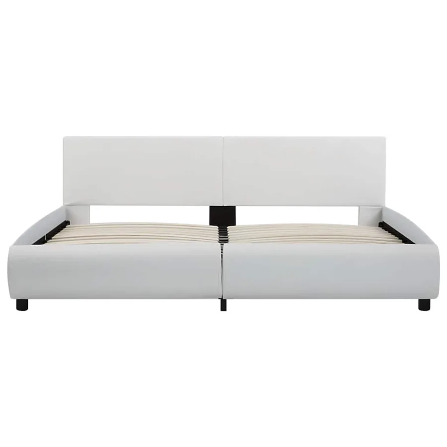 Cadre de lit avec LED sans matelas blanc 160x200 cm - 4