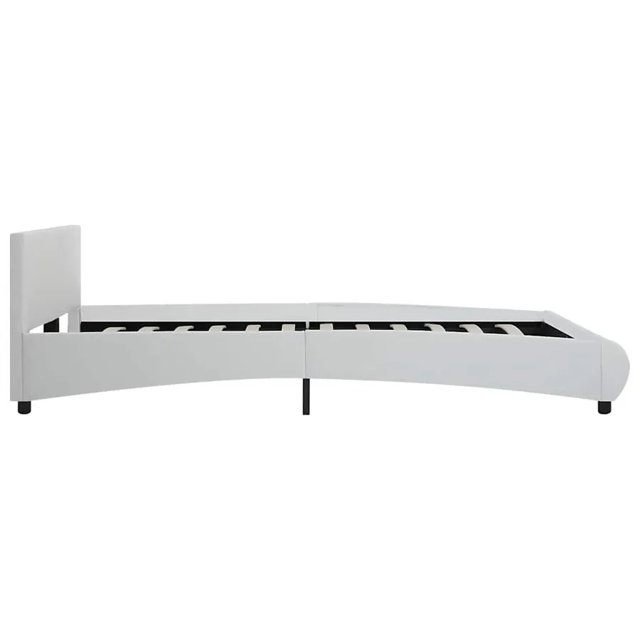 Cadre de lit avec LED sans matelas blanc 160x200 cm - 5