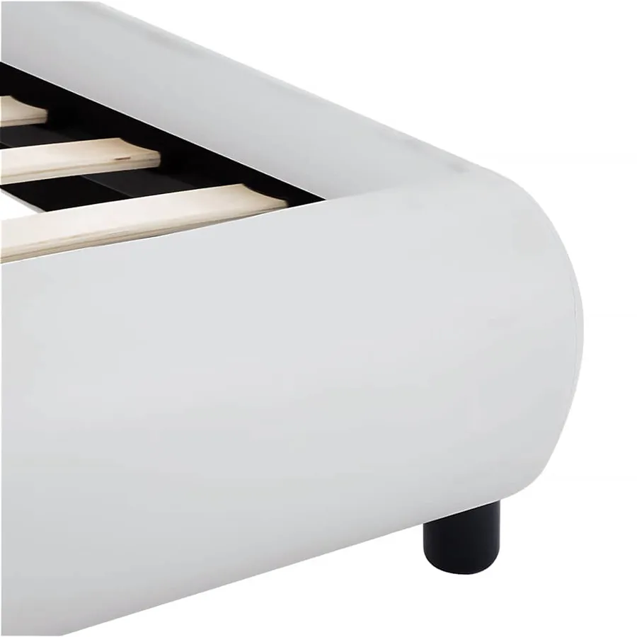Cadre de lit avec LED sans matelas blanc 160x200 cm - 7