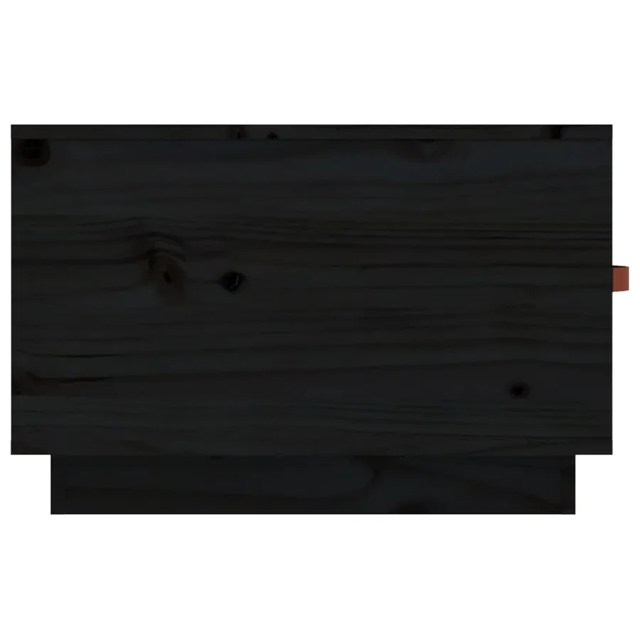 Table basse Noir 60x53x35 cm Bois massif de pin - 8
