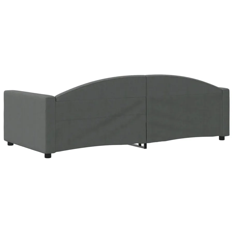 Lit de repos sans matelas gris foncé 90x200 cm tissu - 5