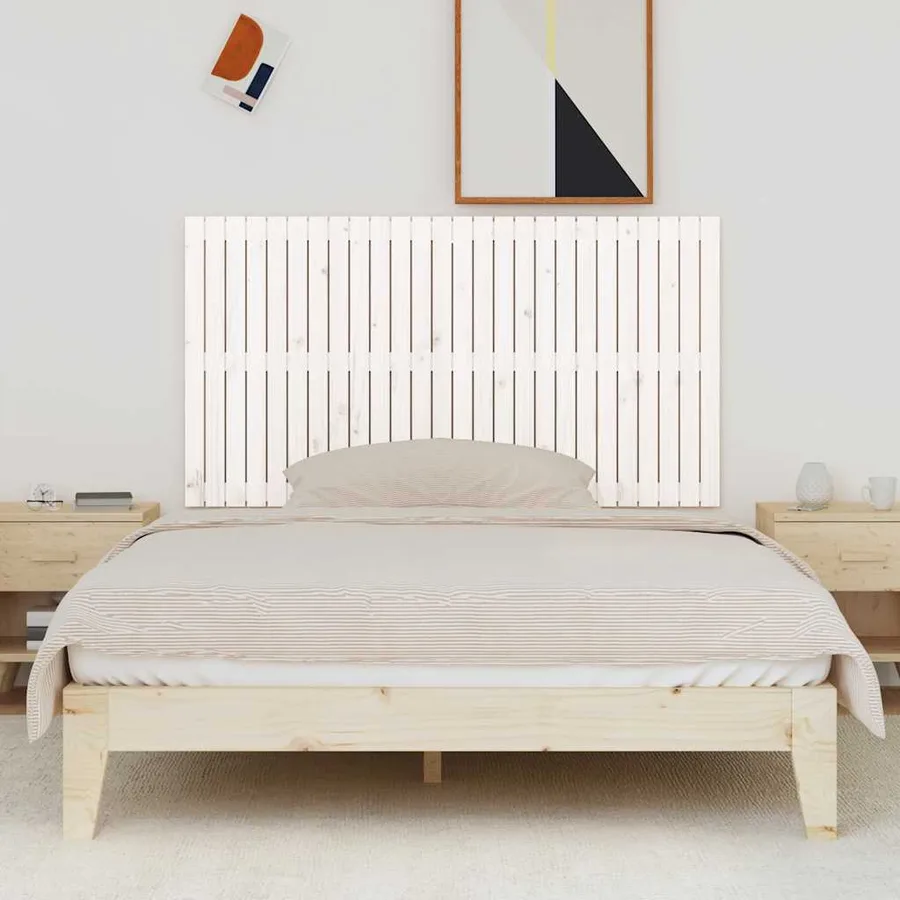 Tête de lit murale Blanc 166x3x90 cm Bois massif de pin - 3