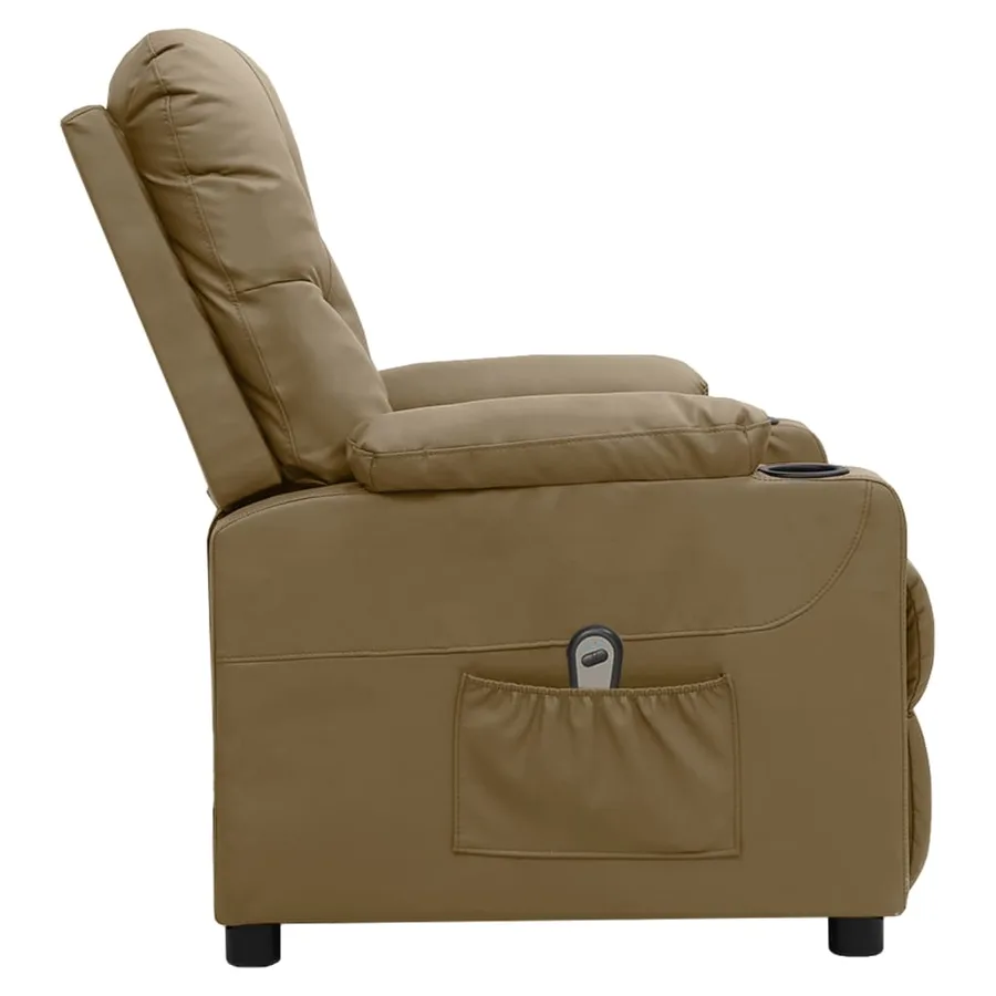 Fauteuil inclinable électrique Cappuccino Similicuir - 4