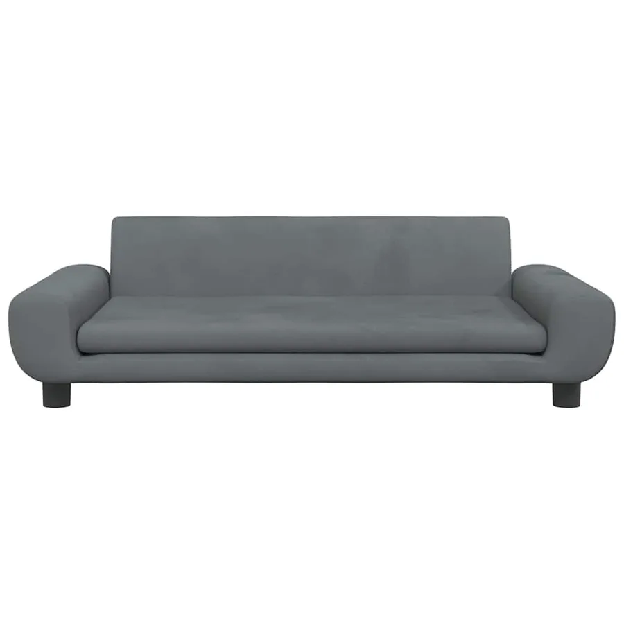 Lit pour chien gris foncé 100x54x33 cm velours - 3