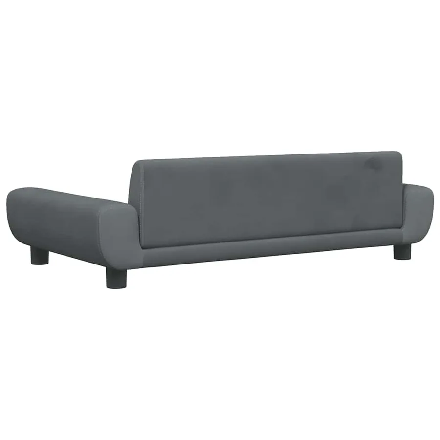 Lit pour chien gris foncé 100x54x33 cm velours - 5