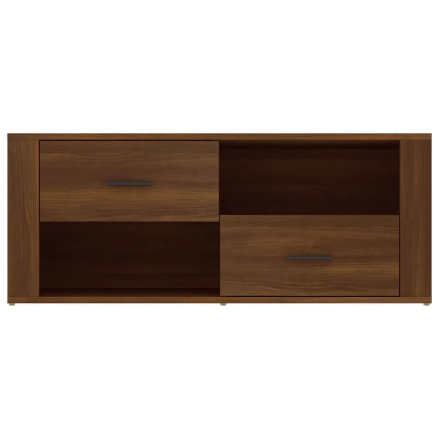 Meuble TV Chêne marron 100x35x40 cm Bois d'ingénierie - 6