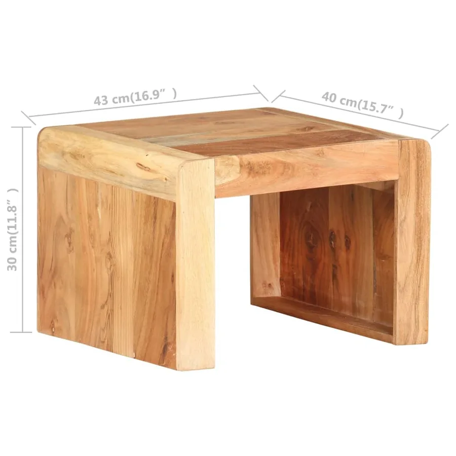 Table d'appoint 43x40x30 cm Bois d'acacia massif - 6