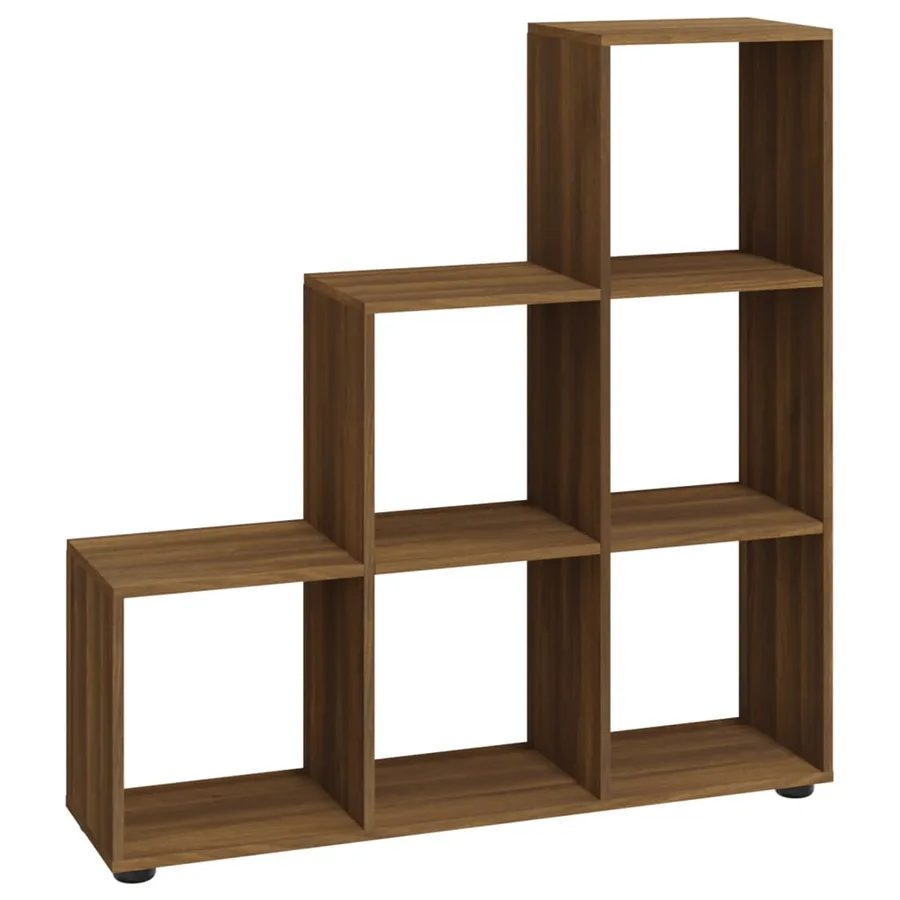 Bibliothèque escalier Chêne marron 107 cm Bois d'ingénierie - 2
