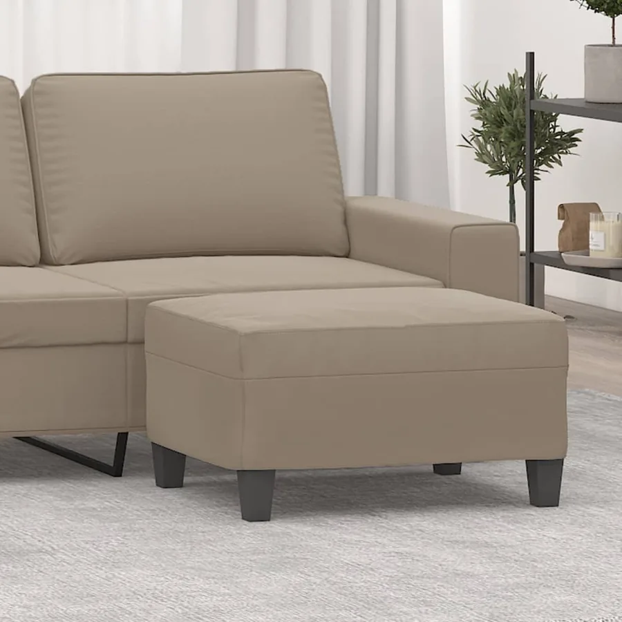 Repose-pied Taupe 70x55x41 cm Tissu microfibre