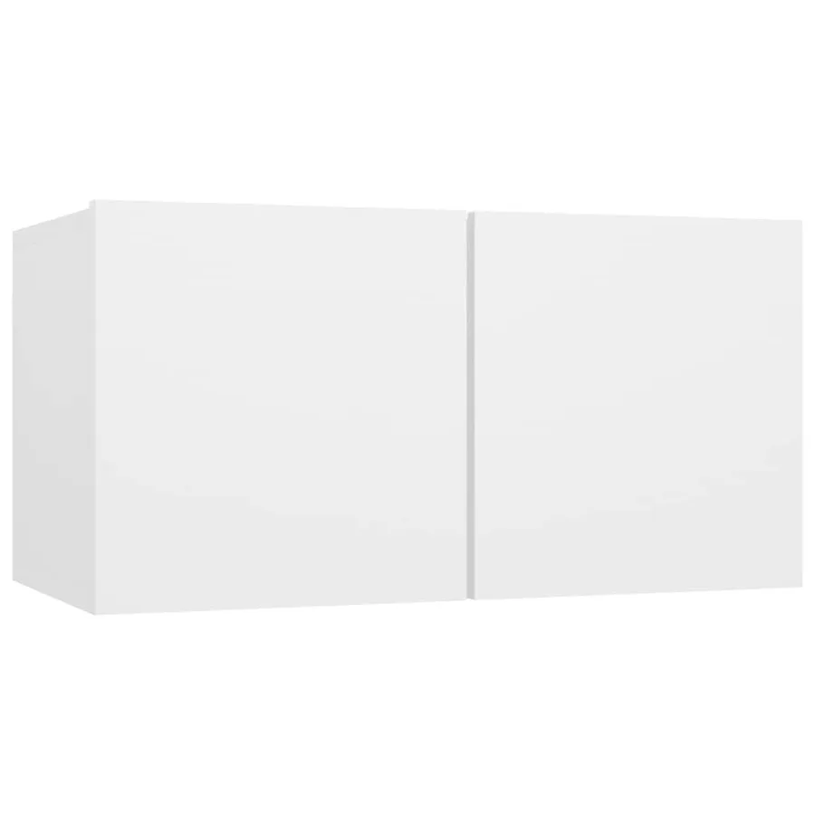 Ensemble de meubles TV 4 pcs Blanc Bois d'ingénierie - 3
