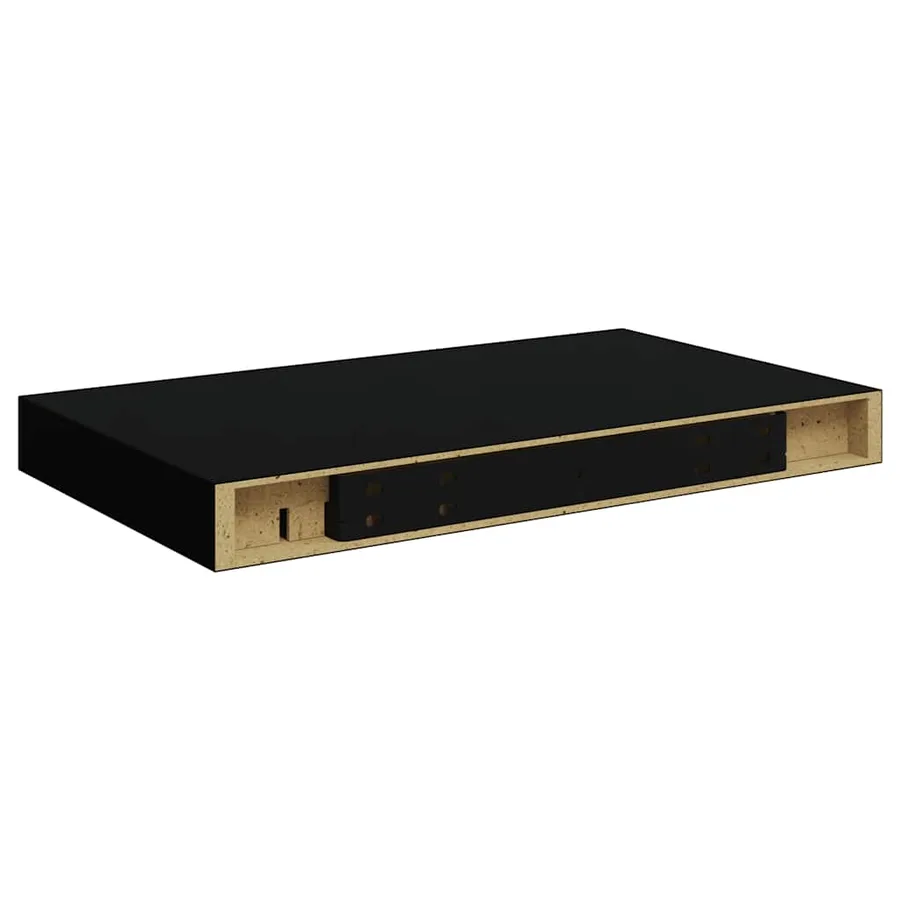 Étagères murales flottantes 2 pcs noir 40x23,5x3,8 cm MDF - 9