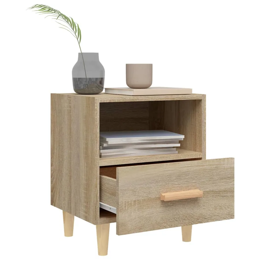 Tables de chevet 2 pcs Chêne sonoma 40x35x47 cm - 3