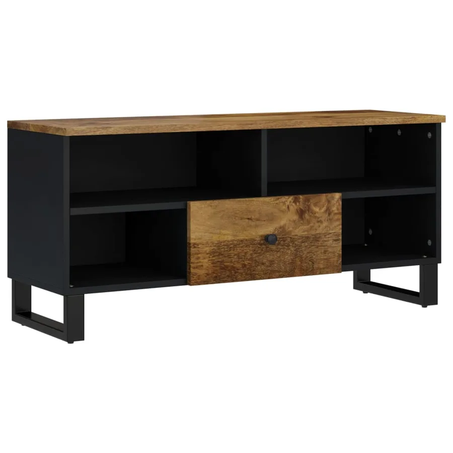 Meuble TV 100x33x46 cm bois de manguier et d'ingénierie - 10