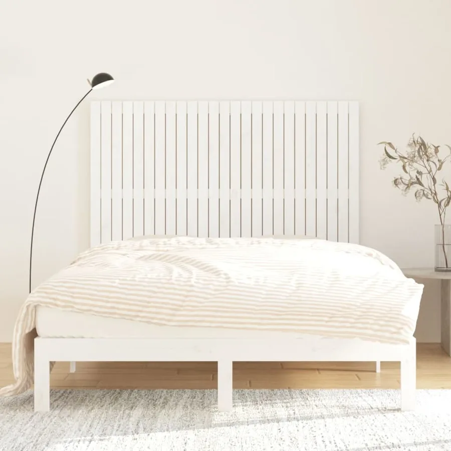 Tête de lit murale Blanc 159,5x3x110 cm Bois massif de pin - 3