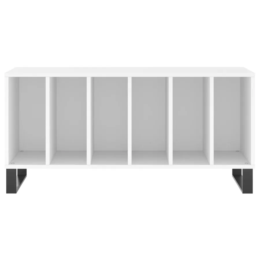 Armoire à disques blanc 100x38x48 cm bois d'ingénierie - 4