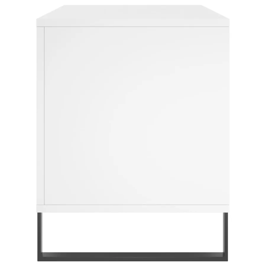 Armoire à disques blanc 100x38x48 cm bois d'ingénierie - 5